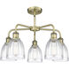 Brookfield 5 Light 23.75 inch Antique Brass Chandelier Ceiling Light in Clear