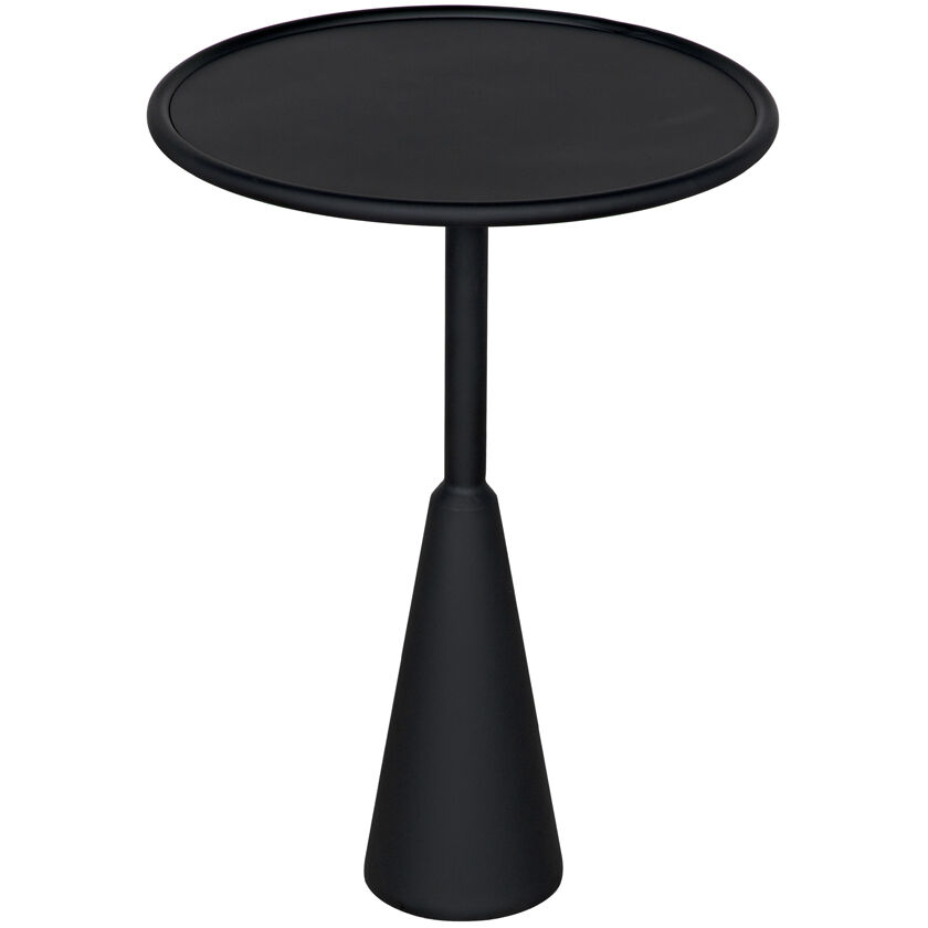 Hiro 24.5 X 17 inch Matte Black Side Table