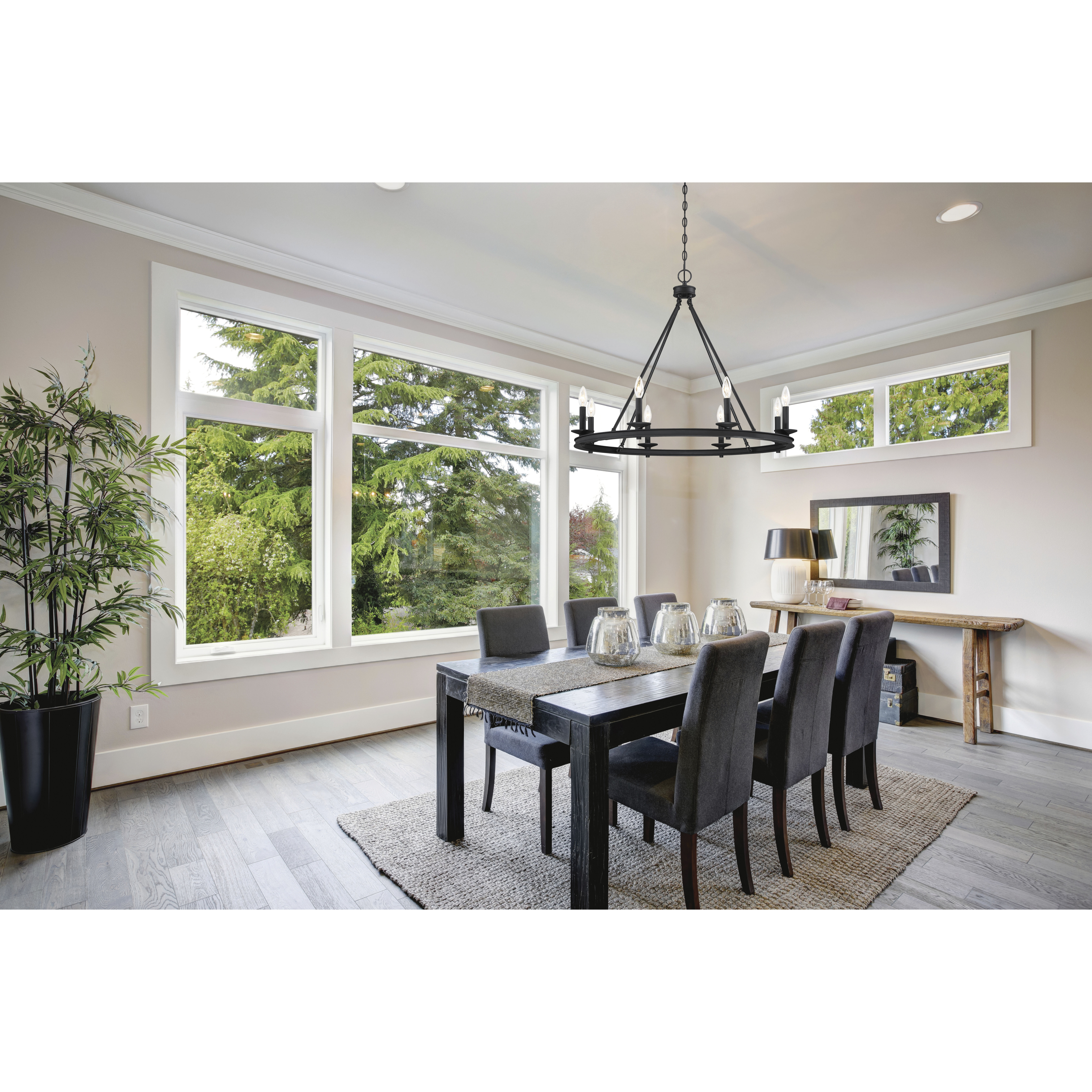 Middleton 8 Light 33 inch Matte Black Chandelier Ceiling Light Essentials