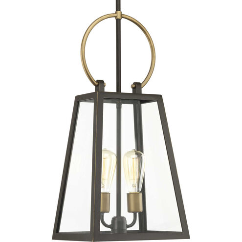 Provo 2 Light 11 inch Antique Bronze Outdoor Hanging Lantern