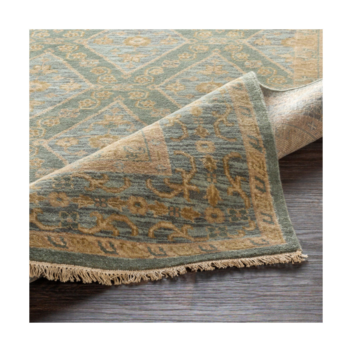 Zeus 102 X 66 inch Sage/Denim/Khaki/Camel Rugs, Wool