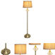 Kayla 60 inch 150.00 watt Golden Antique Brass Floor Lamp Portable Light, Crystal