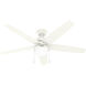 Bardot 52 inch Fresh White with Fresh White/Light Oak Blades Ceiling Fan