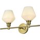 Gene 2 Light 19 inch Satin Gold Bath Sconce Wall Light