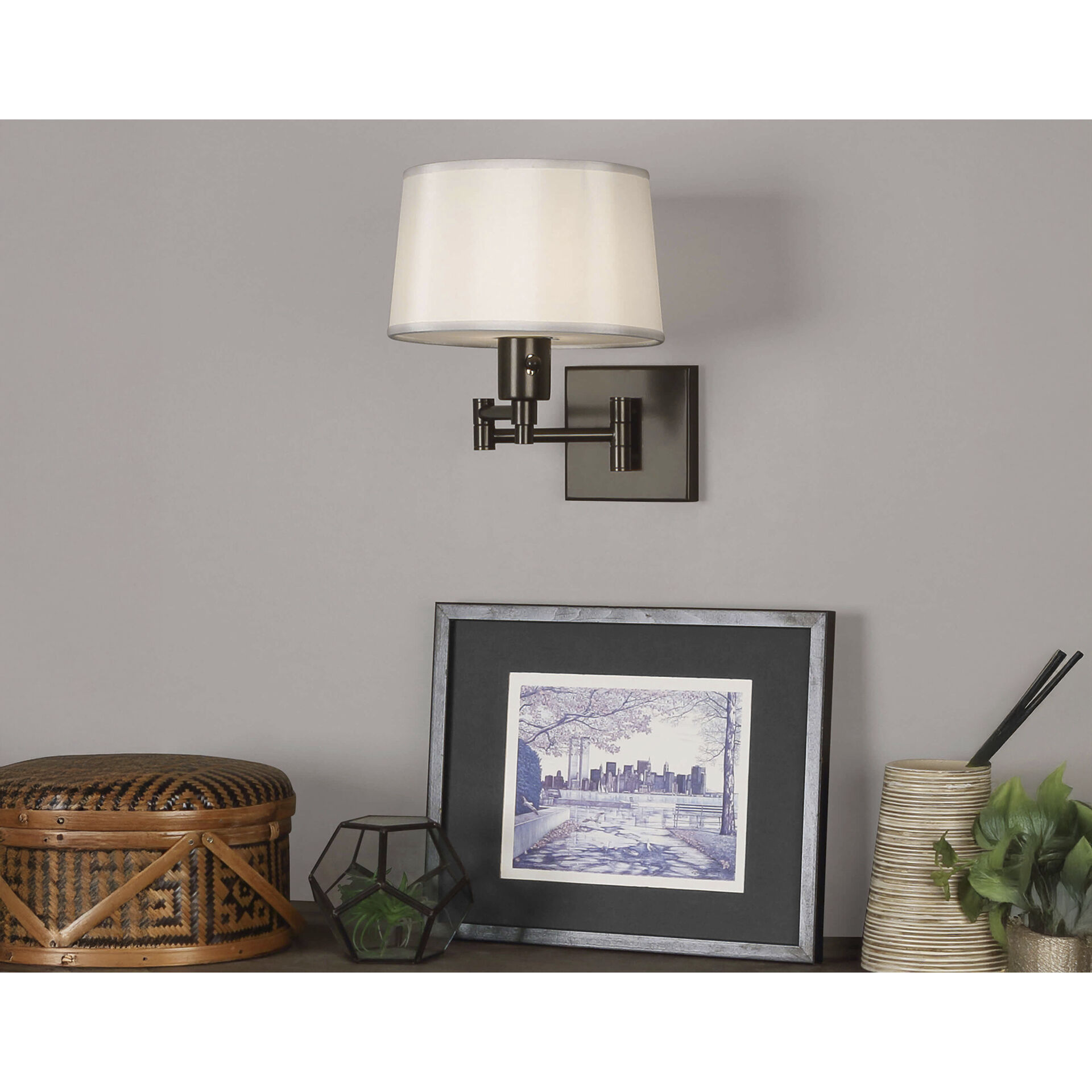 Real Simple 14.75 inch 60.00 watt Dark Bronze Wall Swinger Wall Light