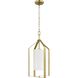 Vertex 1 Light 12 inch Brushed Gold Foyer Light Ceiling Light