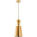 Canada 1 Light 5 inch Polished Gold Pendant Ceiling Light