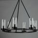 Sentinel 6 Light 24 inch Black Single-Tier Chandelier Ceiling Light
