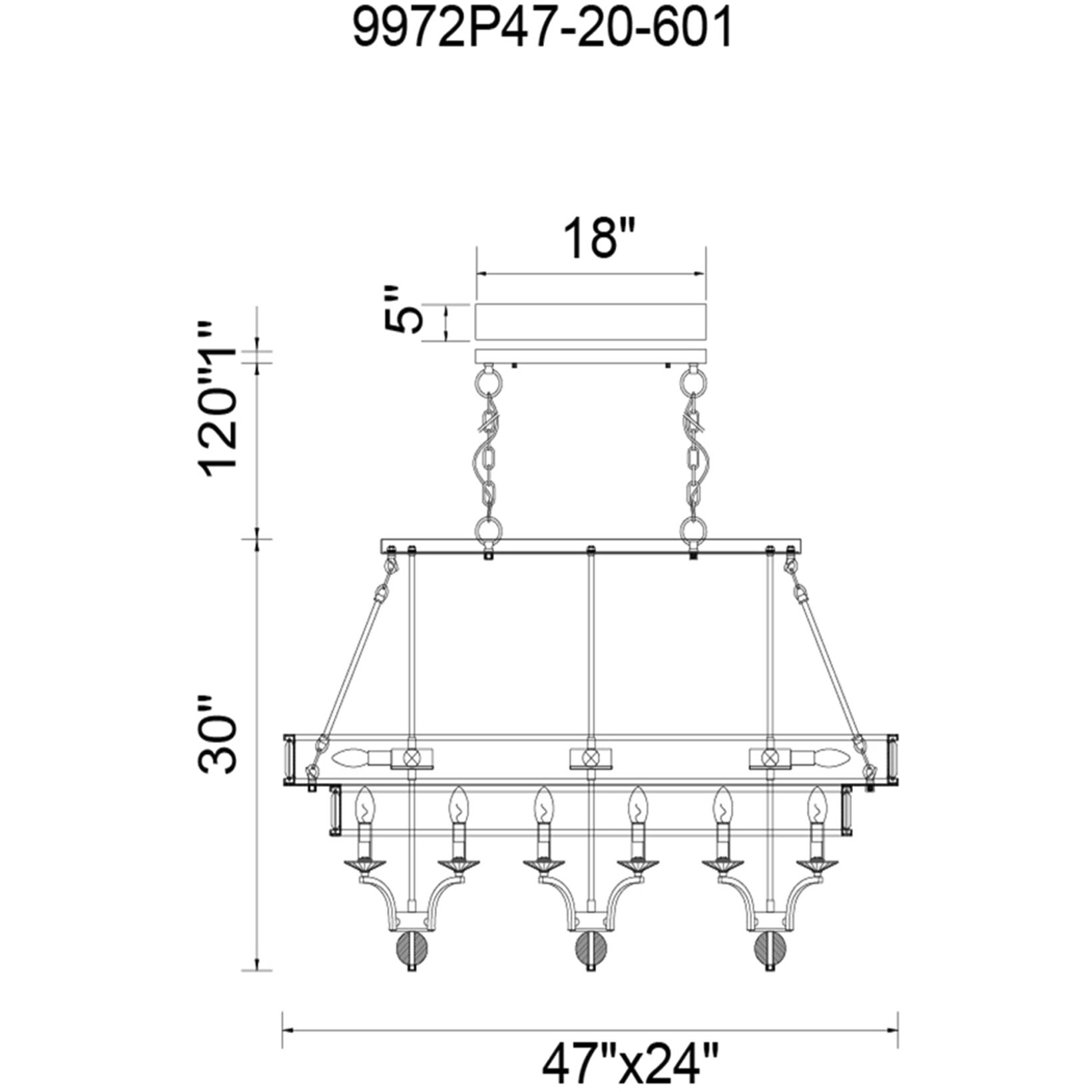 Shalia 20 Light 47 inch Chrome Island/Pool Table Light Ceiling Light