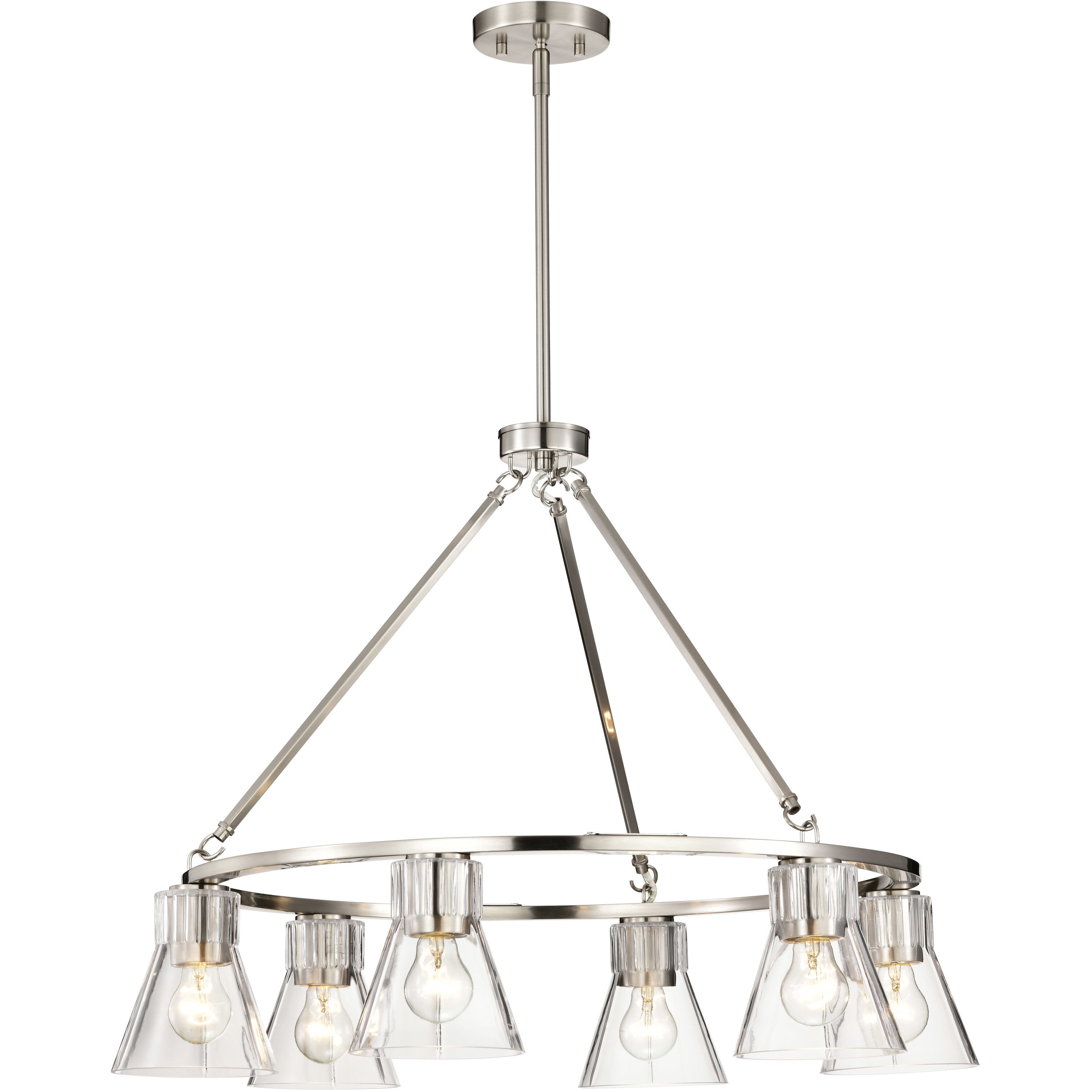 Gianna 30 inch Brushed Nickel Chandelier Ceiling Light