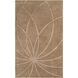 Mystique 132 X 96 inch Dark Brown Handmade Rug, Rectangle