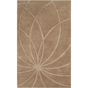 Mystique 132 X 96 inch Dark Brown Handmade Rug, Rectangle