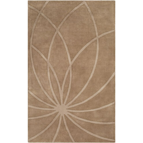 Mystique 132 X 96 inch Dark Brown Handmade Rug, Rectangle