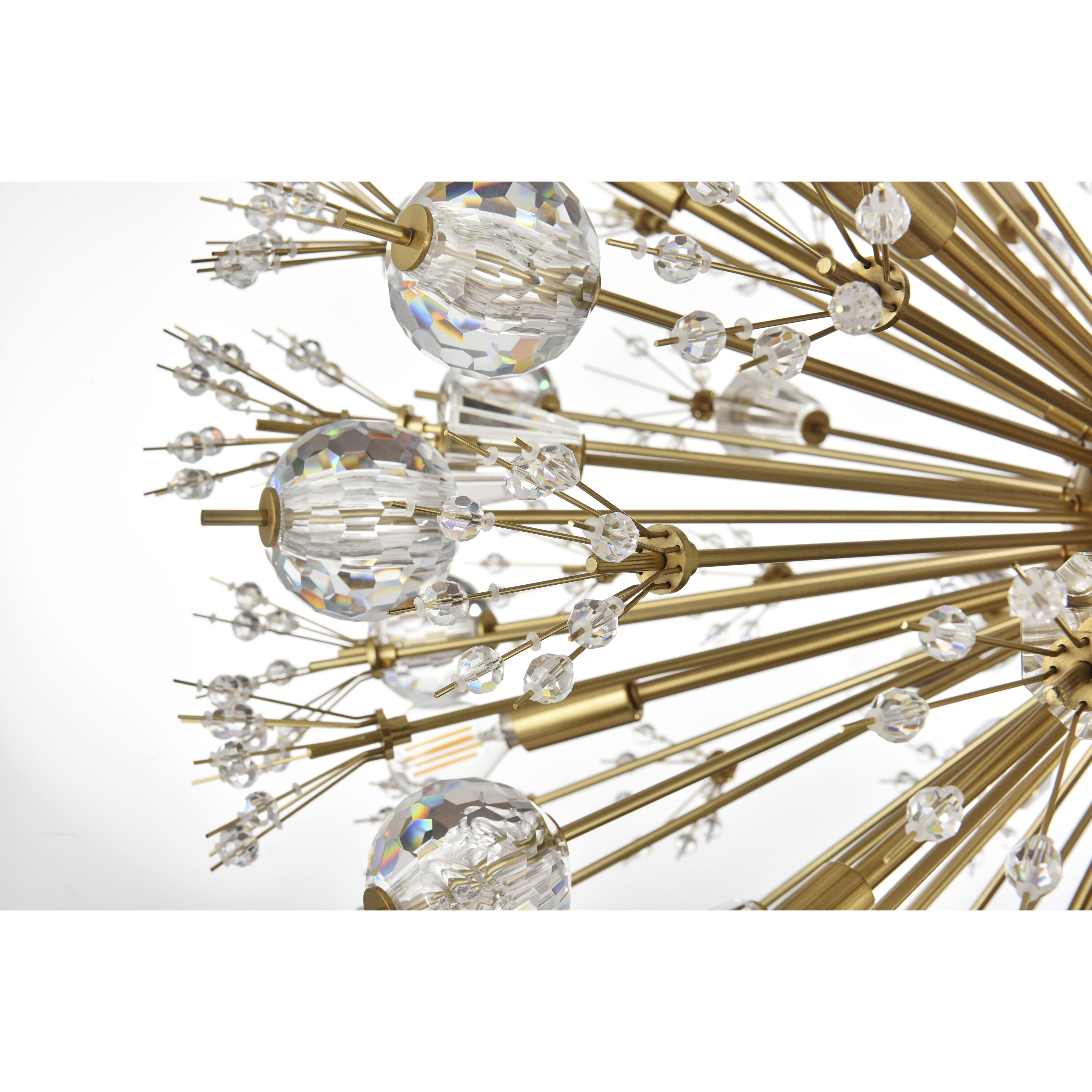 Vera 74 Light 44 inch Satin Gold Chandelier Ceiling Light