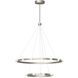 Rezz LED 35.5 inch Brushed Nickel Chandelier Ceiling Light
