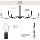 Ilia 6 Light 42.25 inch Matte Black Chandelier Ceiling Light