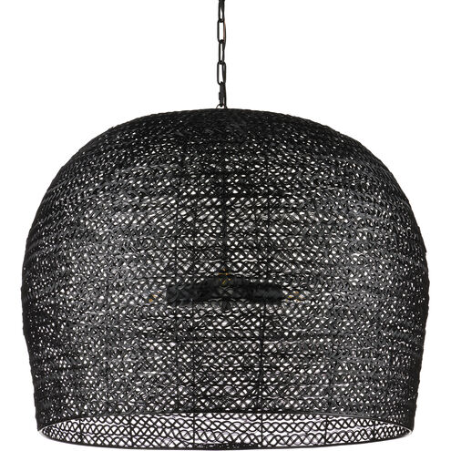 Piero 3 Light 31.5 inch Satin Black Pendant Ceiling Light, Large