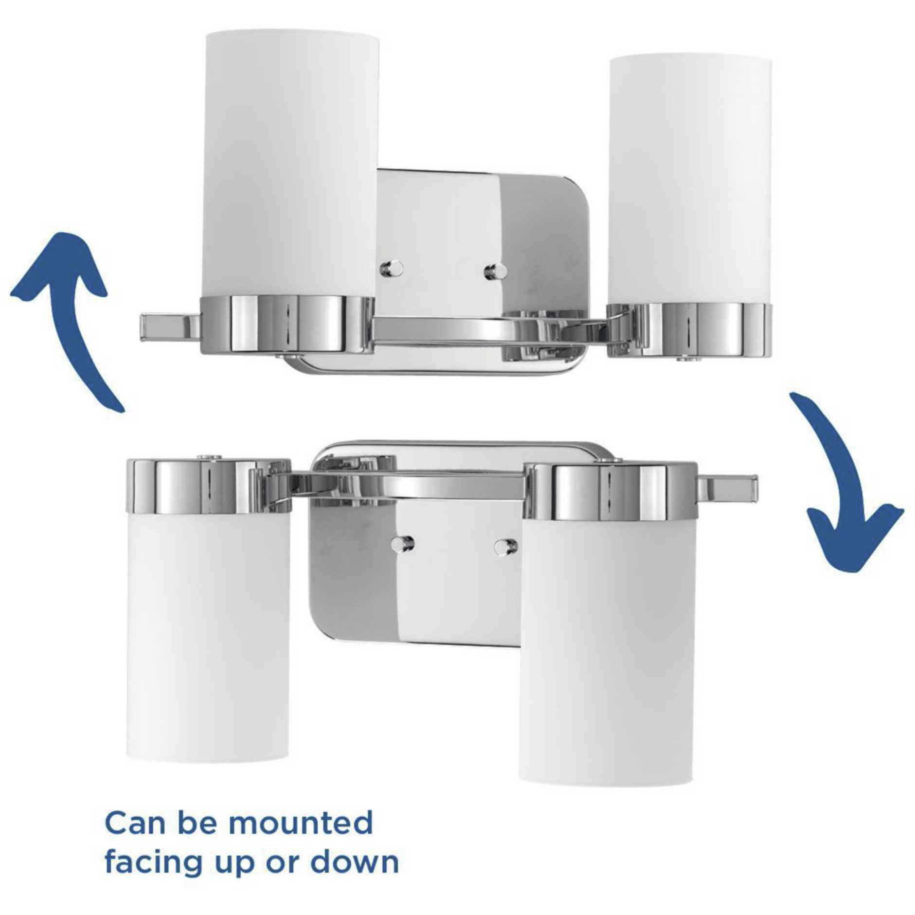 Elevate 2 Light 15 inch Polished Chrome Bath Vanity Wall Light, Design Series