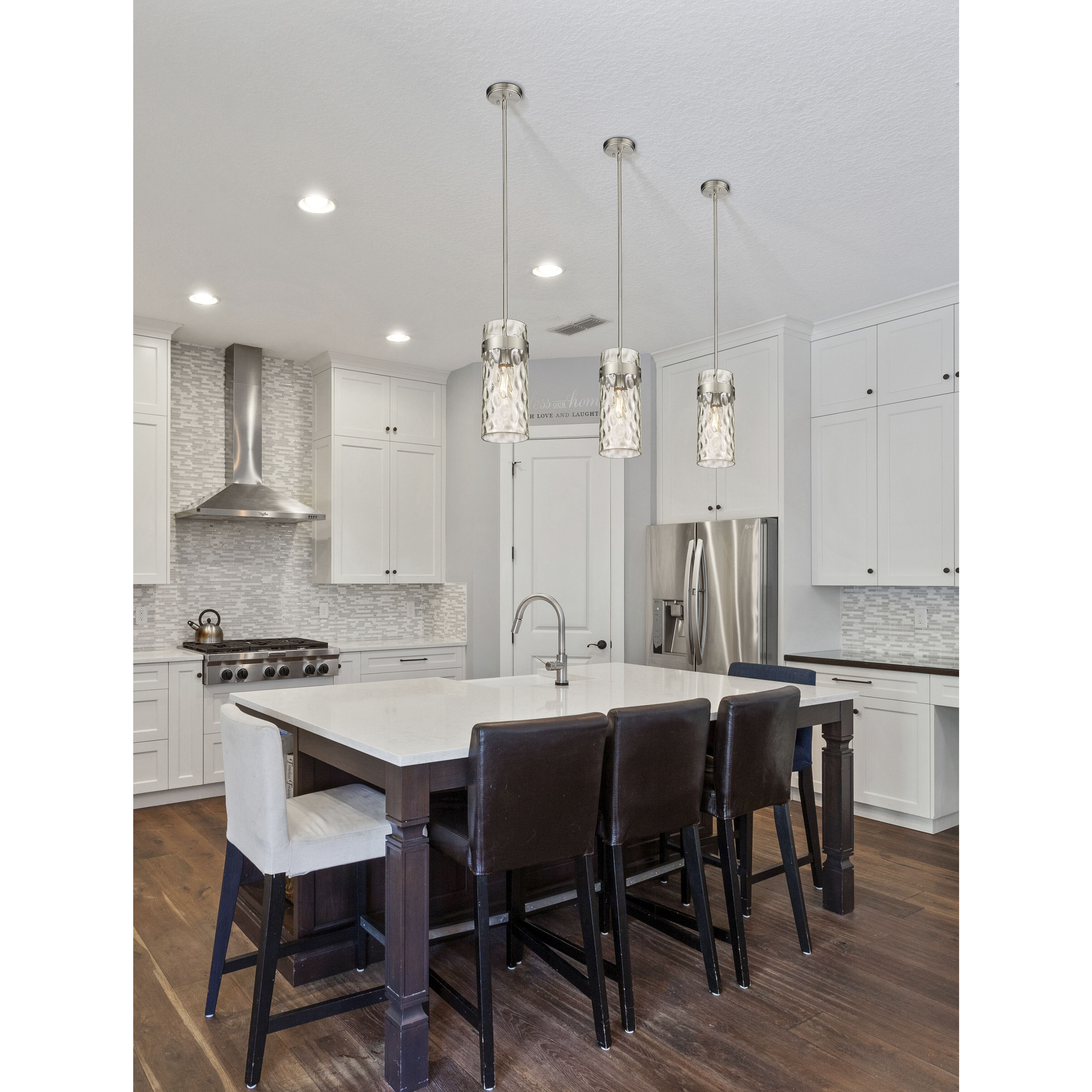 Fontaine 1 Light 6.25 inch Brushed Nickel Pendant Ceiling Light