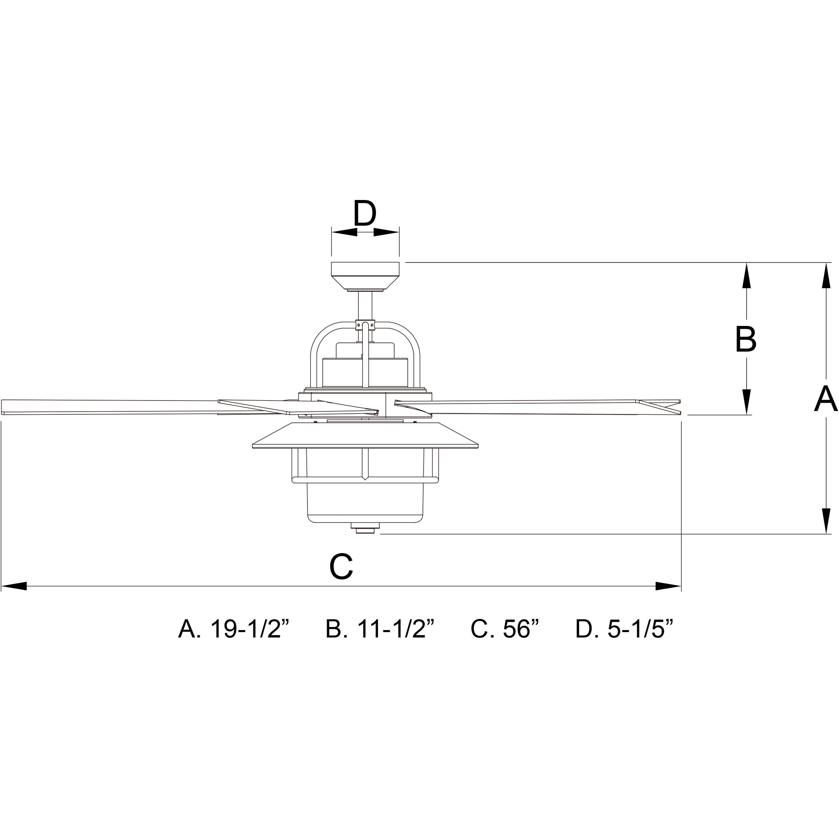 Charleston 56 inch New Bronze with Driftwood-Dark Maple Blades Ceiling Fan