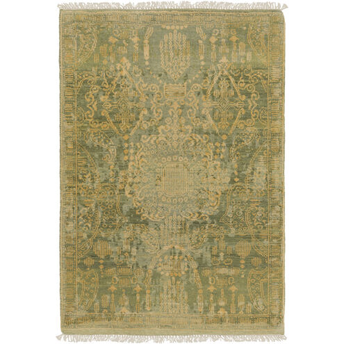 Decretas 36 X 24 inch Brown and Yellow Area Rug, Wool