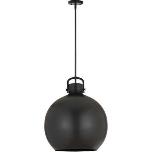 Newton Sphere 1 Light 18 inch Matte Black Pendant Ceiling Light