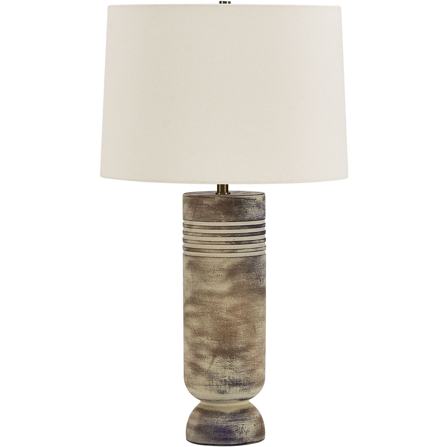 Vale 28.38 inch 150 watt Gray Wash with Warm Beige and Earthy Brown Table Lamp Portable Light