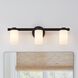 Bedminster 3 Light 24 inch Matte Black Vanity Light Wall Light
