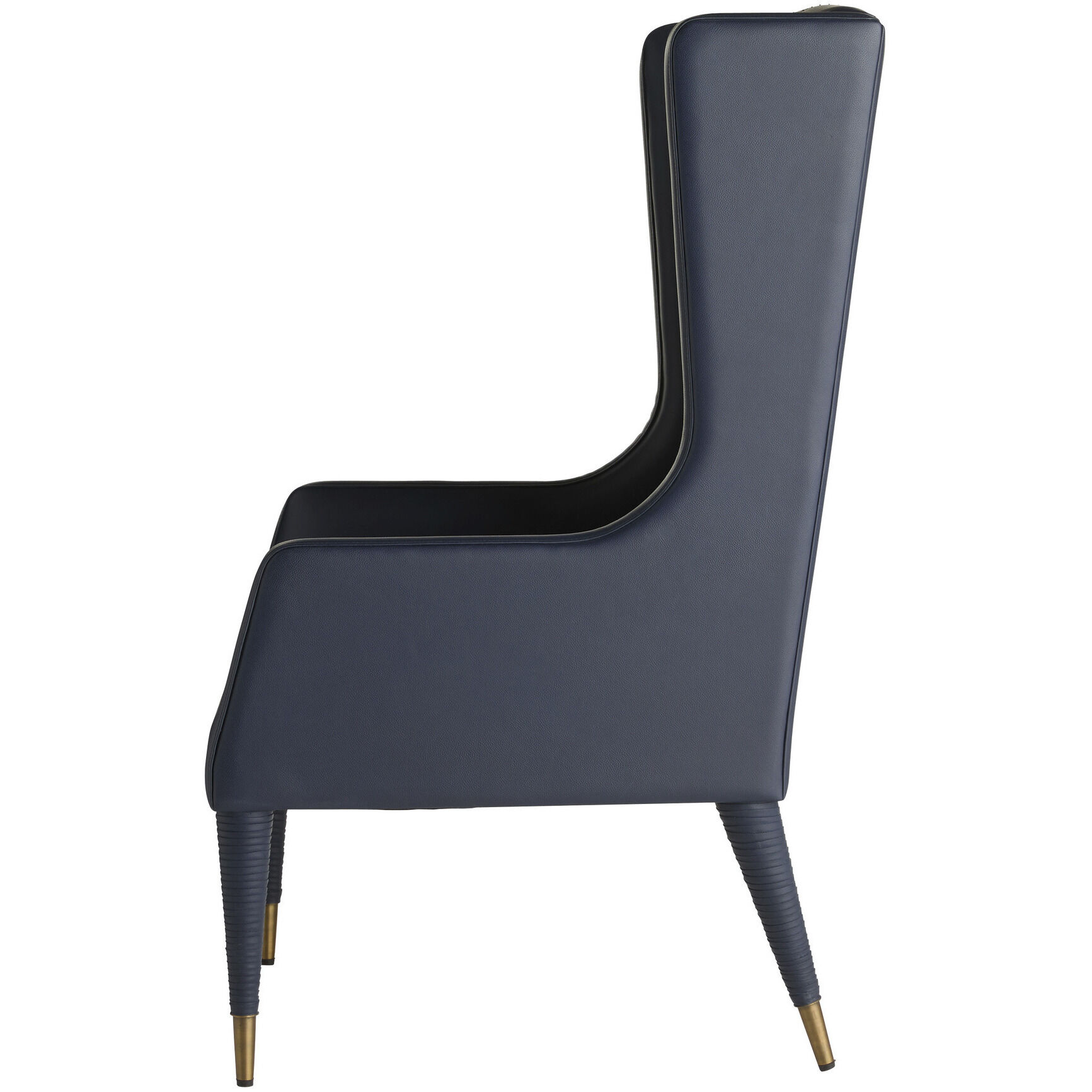 Hawthorne Navy and Antique Brass Host Chair