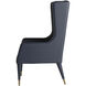Hawthorne Navy and Antique Brass Host Chair