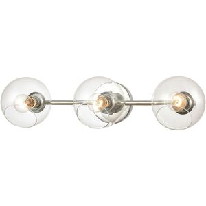 Claro 3 Light 26 inch Polished Chrome Vanity Light Wall Light