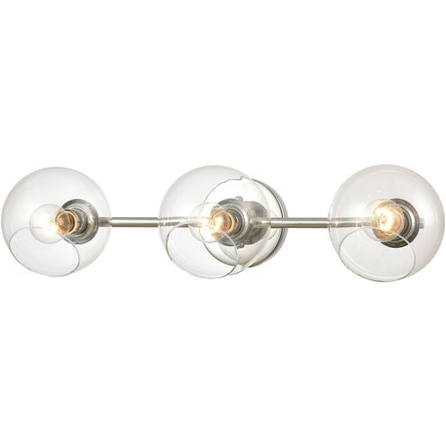Claro 3 Light 26 inch Polished Chrome Vanity Light Wall Light