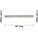 Edison Large Bell 3 Light 36 inch Matte Black Linear Pendant Ceiling Light, Edison