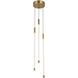 Motif LED 5.5 inch Brushed Gold Multi-Pendant Ceiling Light