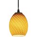 Brandy FireBird 1 Light 6 inch Oil Rubbed Bronze Pendant Ceiling Light in Amber Firebird, Cord