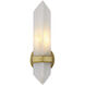 Valencia 1 Light 3.63 inch Vintage Brass Bath Vanity Light Wall Light in Vintage Brass and Alabaster