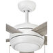 Croft 42 inch Chalk White with Chalk White, Weathered Wood Blades Fan, Regency Series