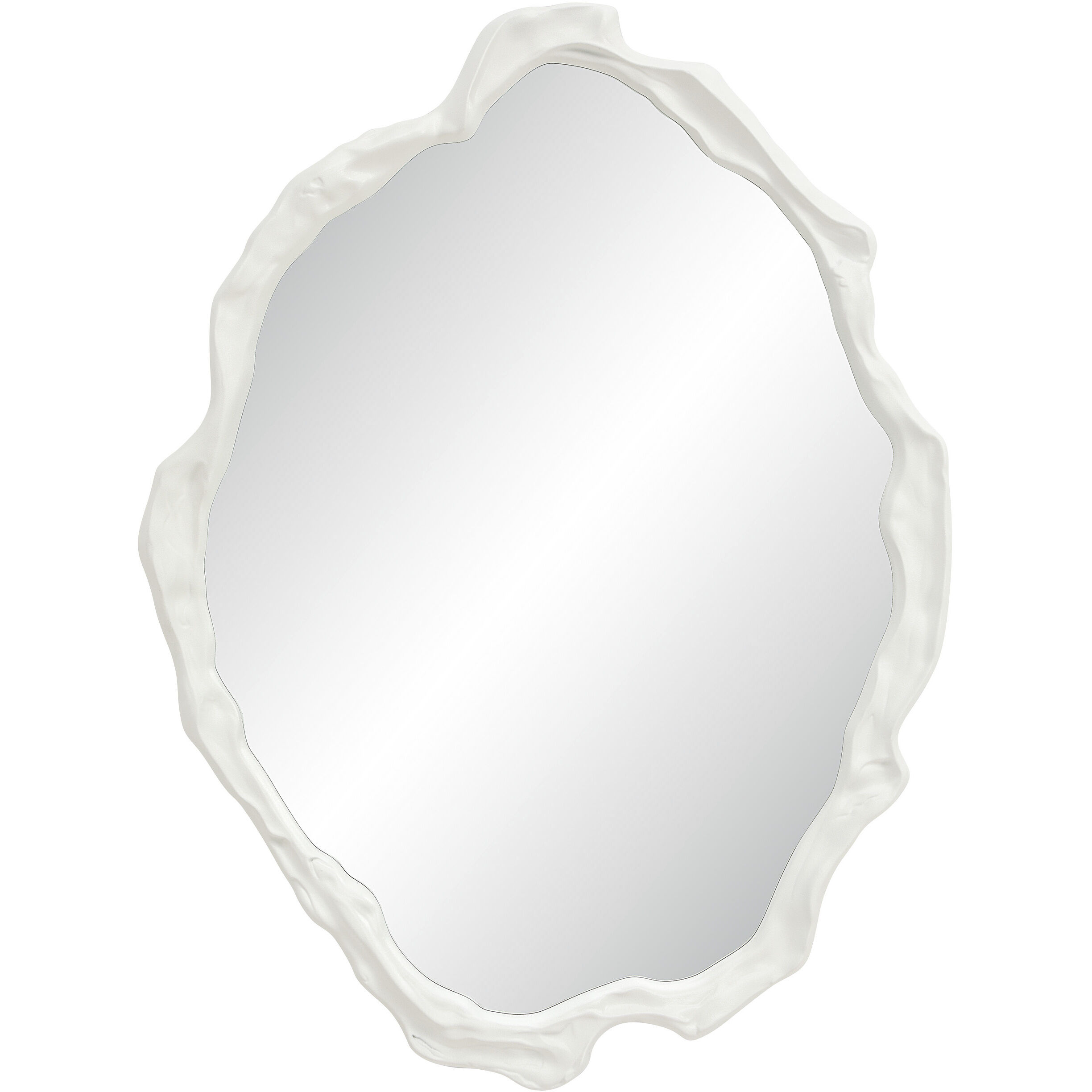 Tida 40 X 30 inch Matte White Mirror