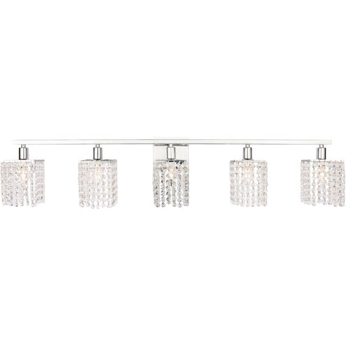 Phineas 5 Light 42 inch Chrome Wall sconce Wall Light