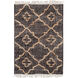 Laural 36 X 24 inch Black/Khaki/Cream Rugs, Jute
