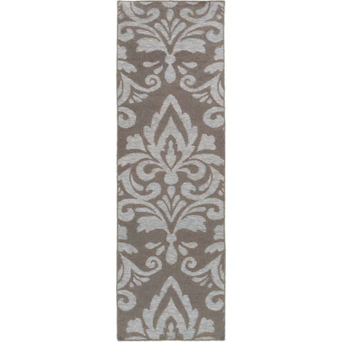 Stallman 96 X 30 inch Dark Brown, Seafoam Rug