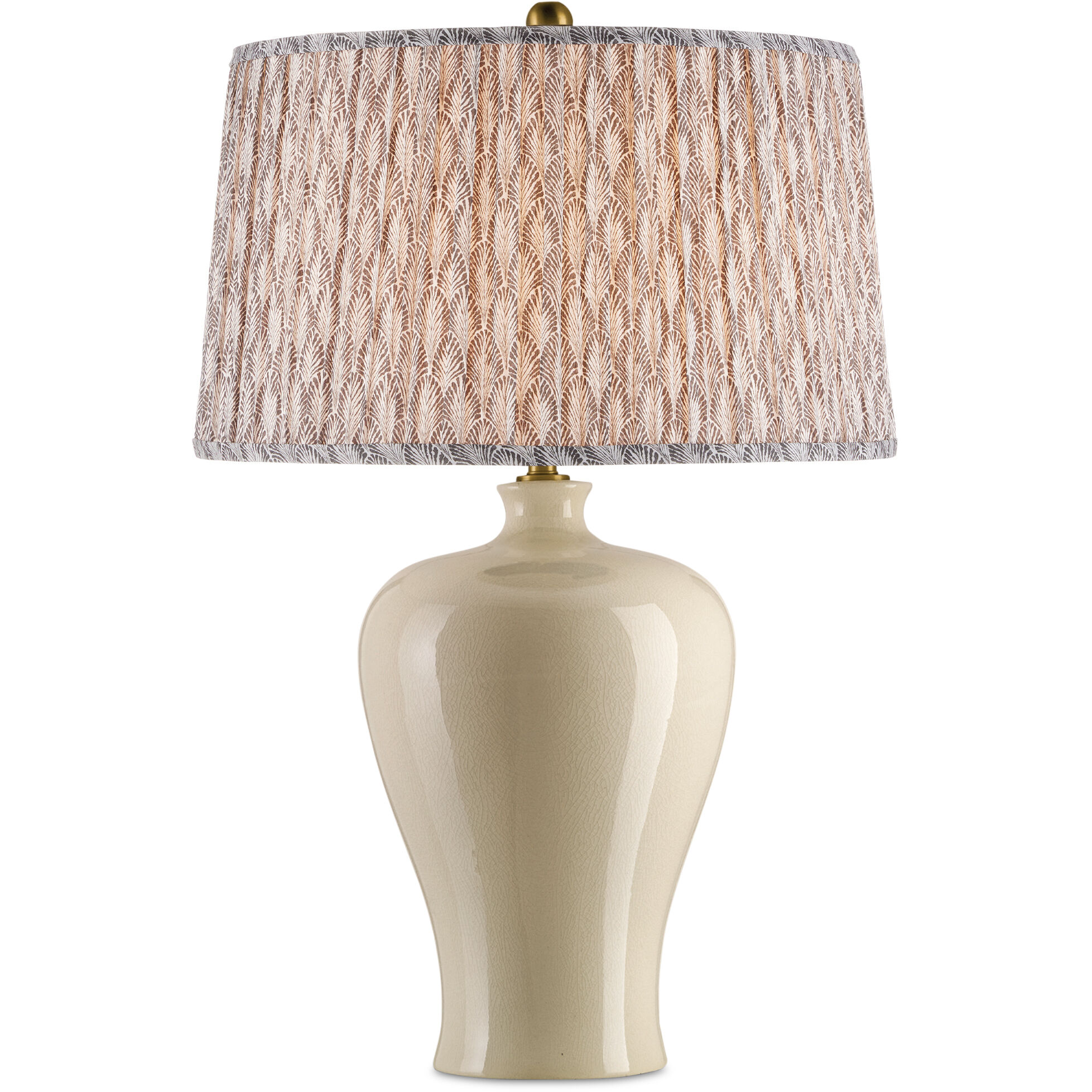 Plume Stone/Ivory Tapered Lamp Shade