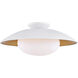 Cadence 1 Light 21 inch White Lustro / Gold Leaf Combo Semi Flush Ceiling Light