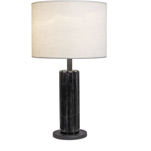 Sentu 25.25 inch 100.00 watt Matte Black and Black Marble Table Lamp Portable Light