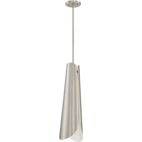 Nuvo Thorn LED 9 inch Brushed Nickel and White Accents Pendant Ceiling Light 62/842 - Open Box