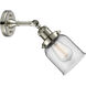 Franklin Restoration Small Bell 1 Light 5 inch Polished Nickel Sconce Wall Light in Clear Glass, Franklin Restoration