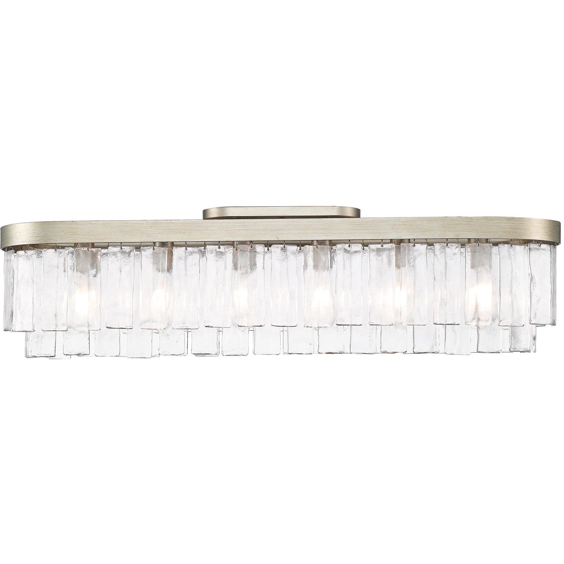 Ciara 6 Light 42 inch White Gold Flush Mount Ceiling Light