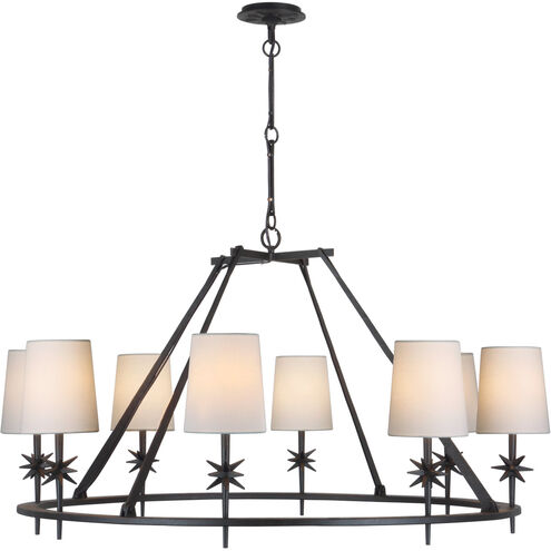 Ian K. Fowler Etoile LED 42 inch Black Rust Chandelier Ceiling Light, Large