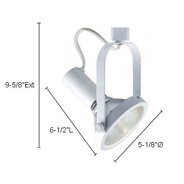 Classic 1 Light 120V Satin Chrome Track Lighting Ceiling Light