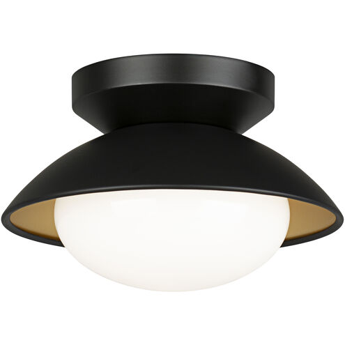 Hatley 1 Light 7.88 inch Black Flush Mount Ceiling Light